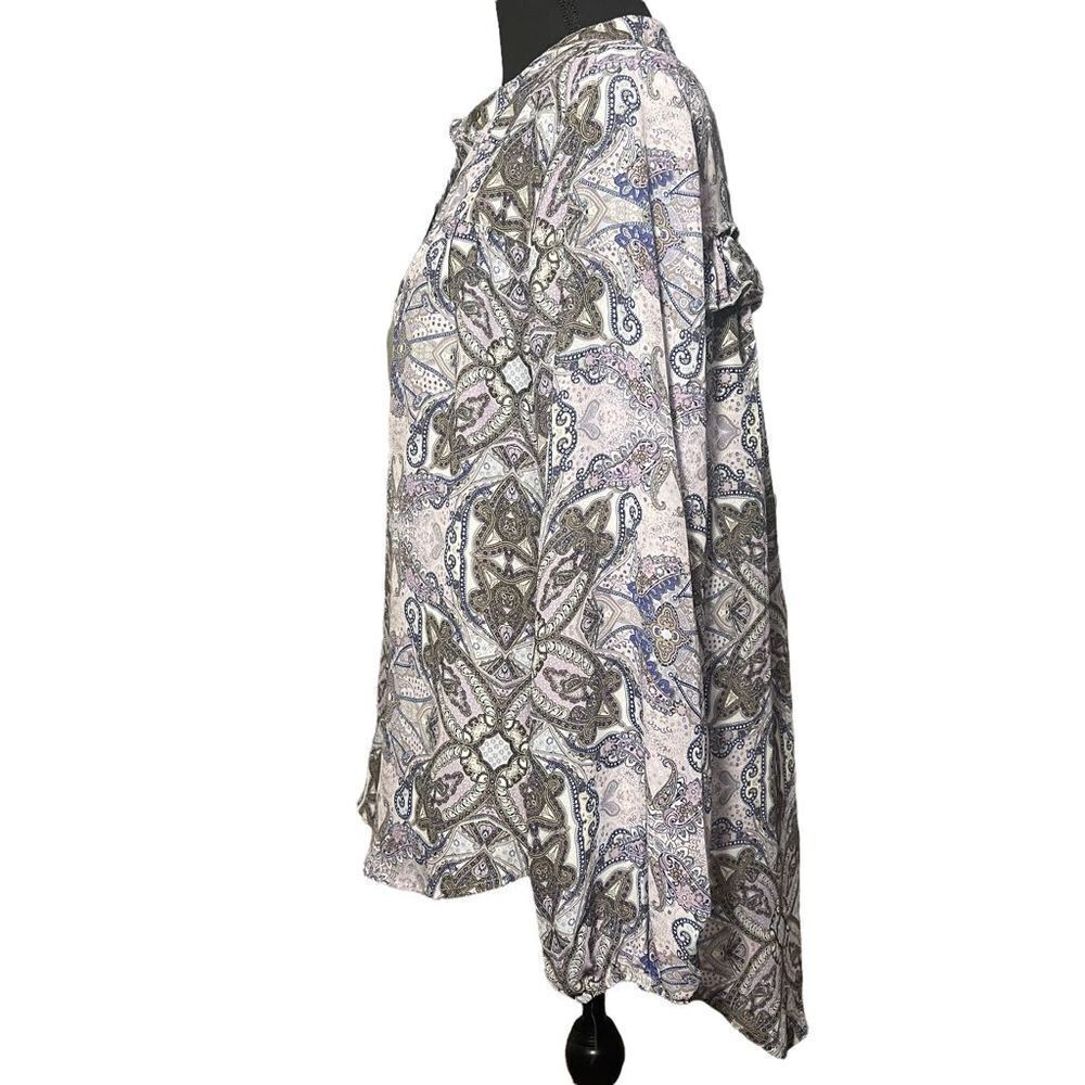 Democracy Long Sleeve Patterned Blouse - image 2